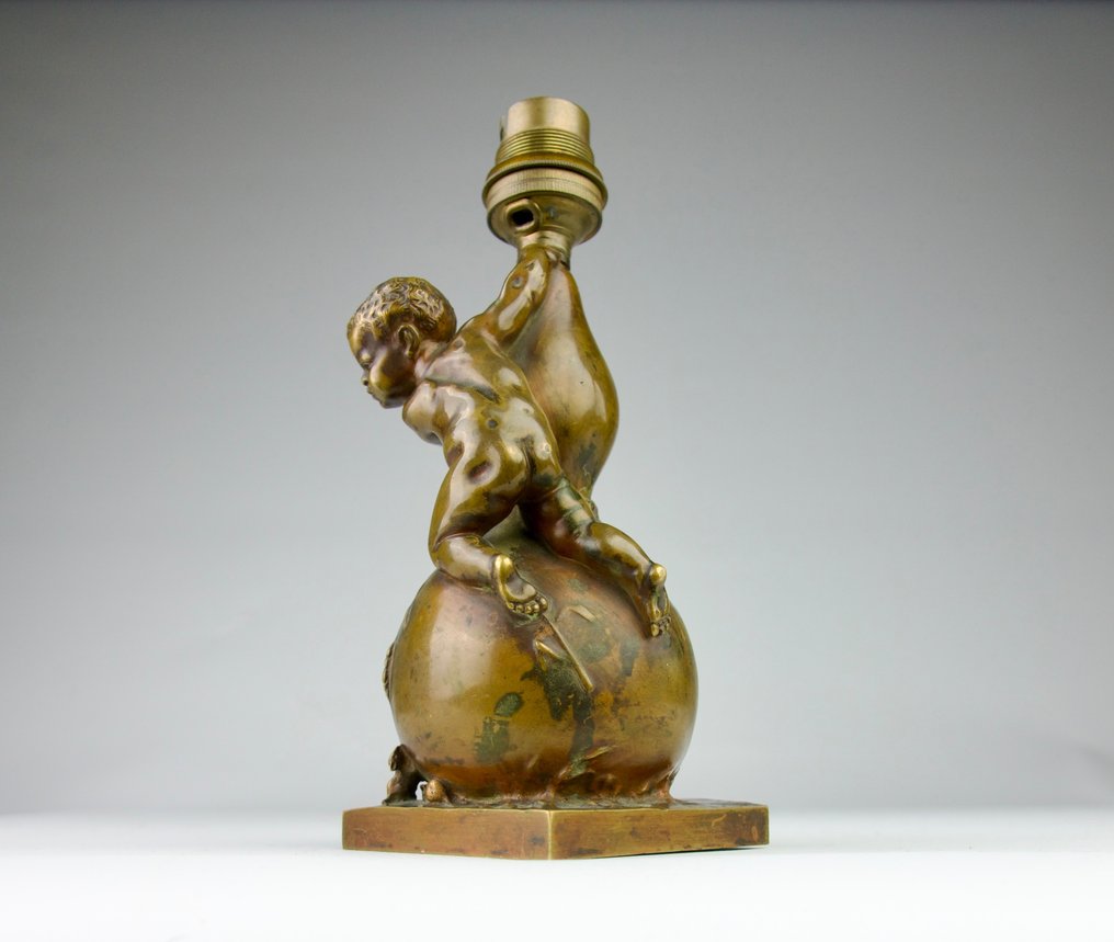 Bordlampe - Romantic - Bronse (kald-malt) - 1800-tallet #2.1