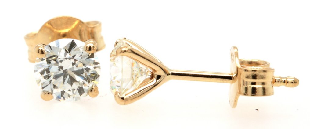 14 kt. Yellow gold - Earrings - 1.16 ct Diamond - Diamonds #3.1
