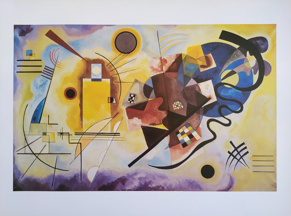 Wassily Kandinsky (1866-1944) (after) - "Jaune, Rouge, Bleu, 1925" - (60x80cm) #2.1