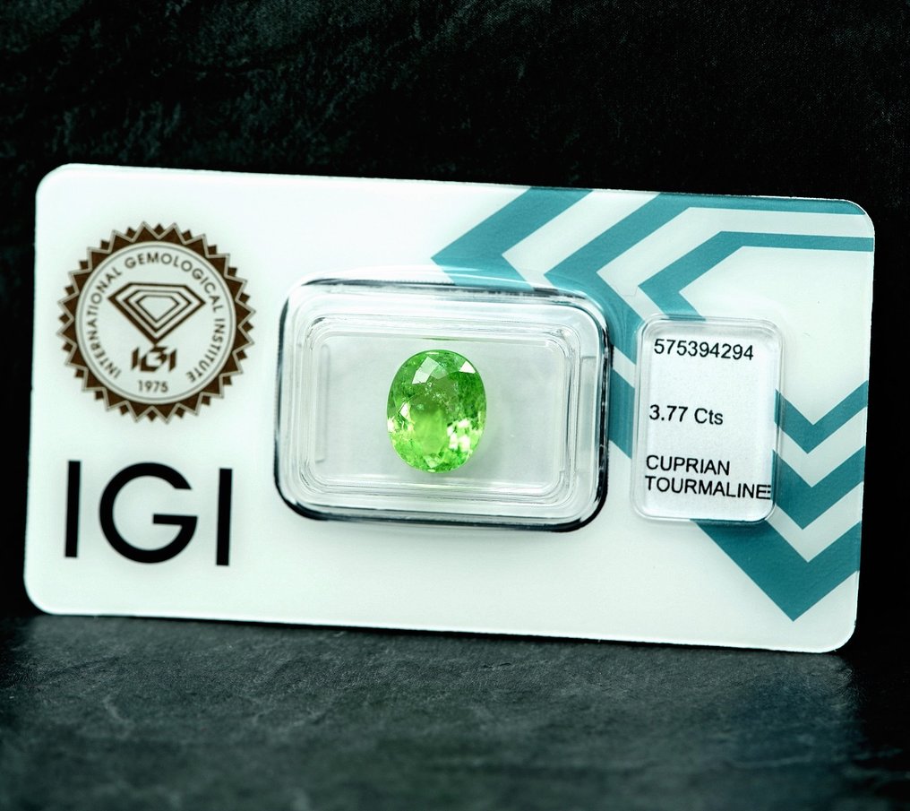 没有保留价 帕拉伊巴碧玺 - 3.77 ct - 国际宝石研究院(IGI) #4.3
