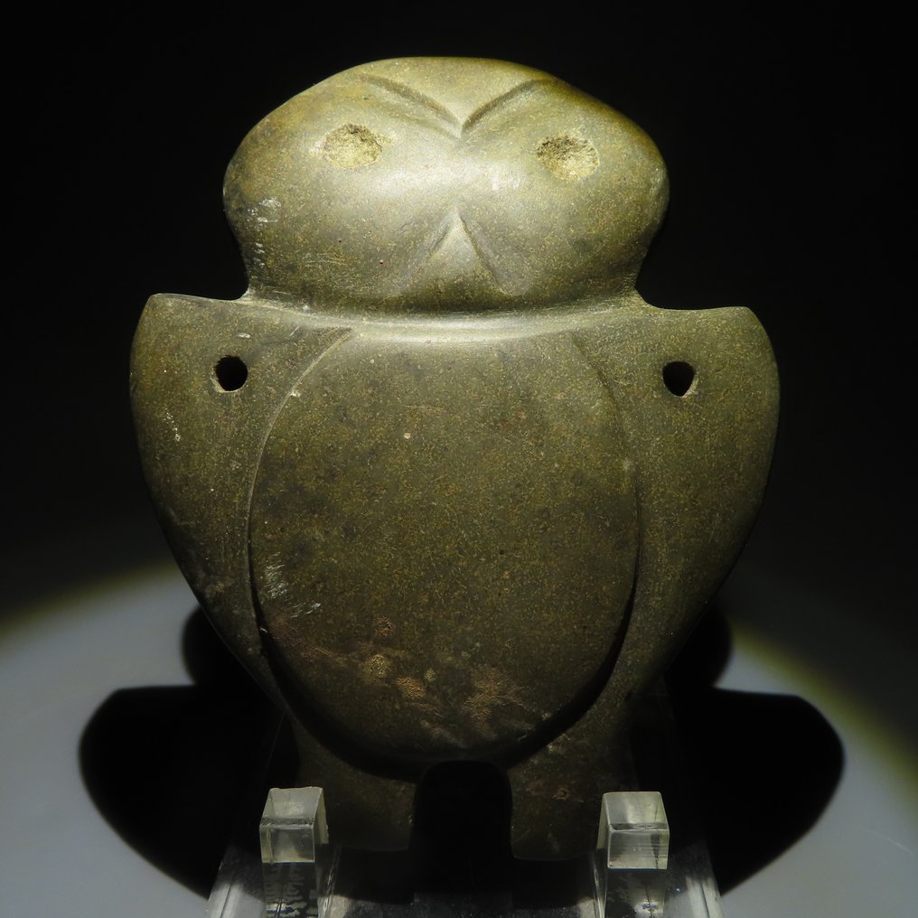 智利马普切 石头 Chelkura。公元 1200 - 1500 年。长 17 厘米。拥有西班牙进口许可证。 #2.1
