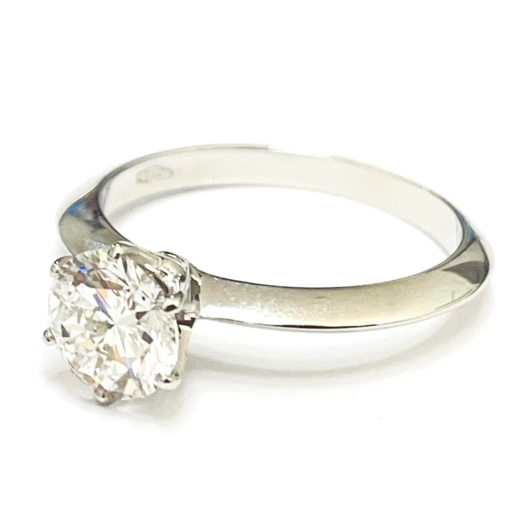 14 kt Weißgold - Ring - 1.03 ct Diamant - J VVS1, AIG-zertifiziert #1.2