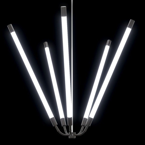 De Lampen Specialisten - Rene van Luijk - 灯具 - FLiRD 枝形吊灯 88 厘米 - 5 * Ø 40 mm 白色（蛋白石）LED 管灯 #1.2