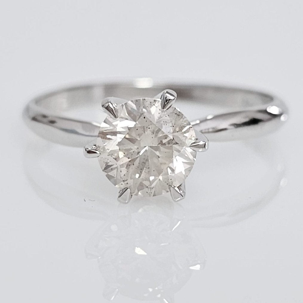 14 kt. Fehér arany - Gyűrű - 1.23 ct Gyémánt #1.2