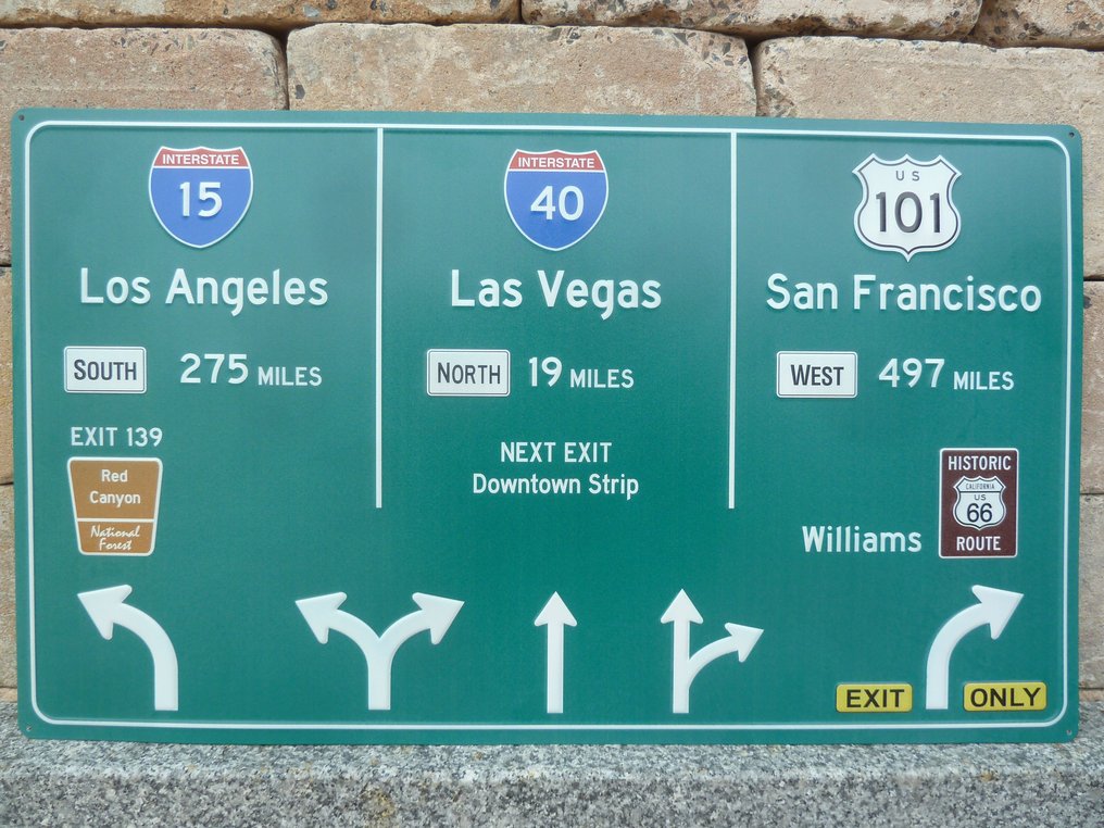 Sign Los Angeles San Francisco Las Vegas Street Sign Made in USA