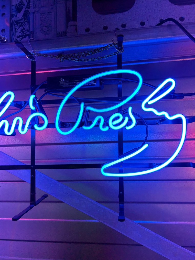 Elvis Presley - Μπλε χειροποίητο γυαλί Neon #1.0