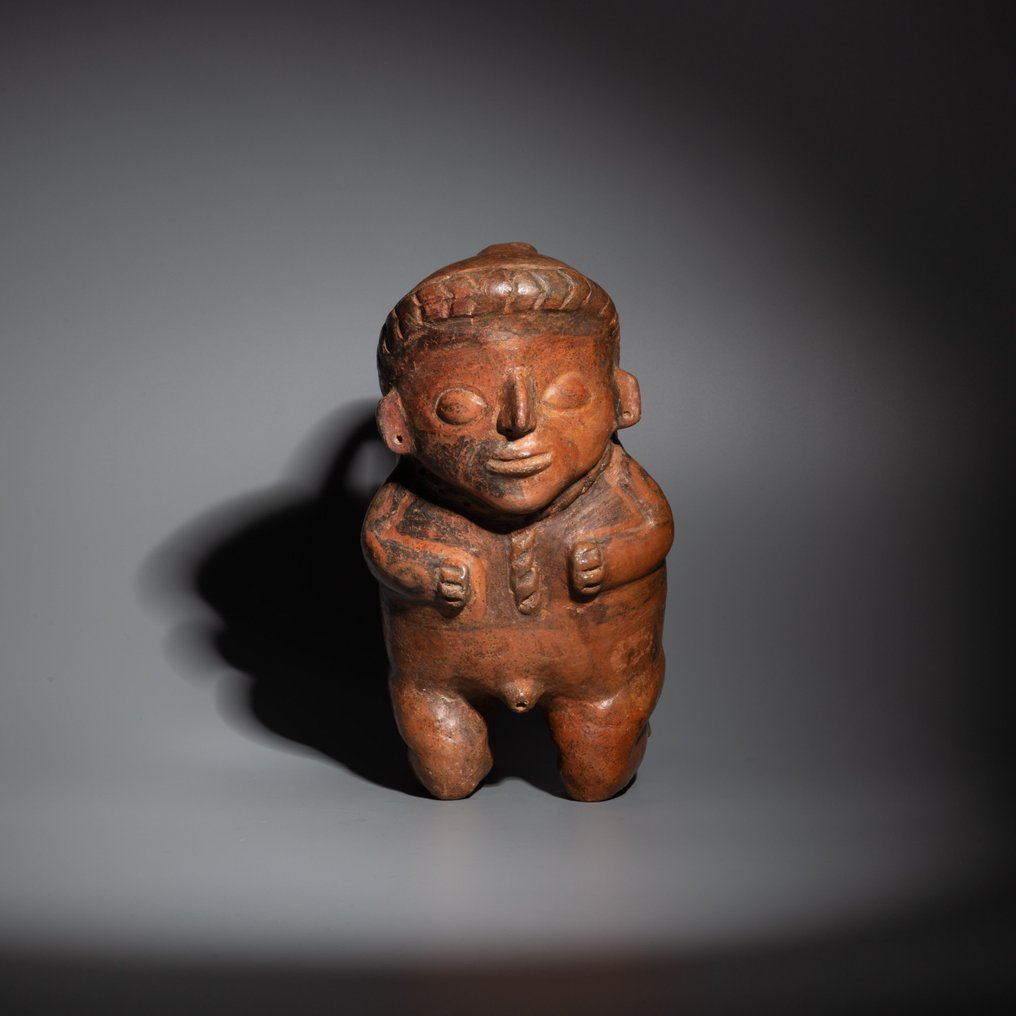 Vicús, Peru Terrakotta Orjan muotoinen astia. 100 eKr.-400 jKr. 20 cm H. Espanjan tuontilupa. #2.1