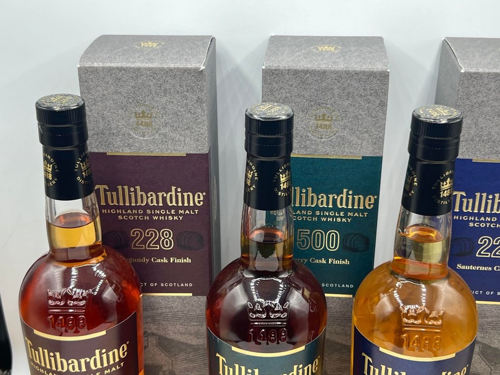Tullibardine 228 Burgundy - 500 Sherry - 225 Sauternes - 70cl - 3 bottles #3.2