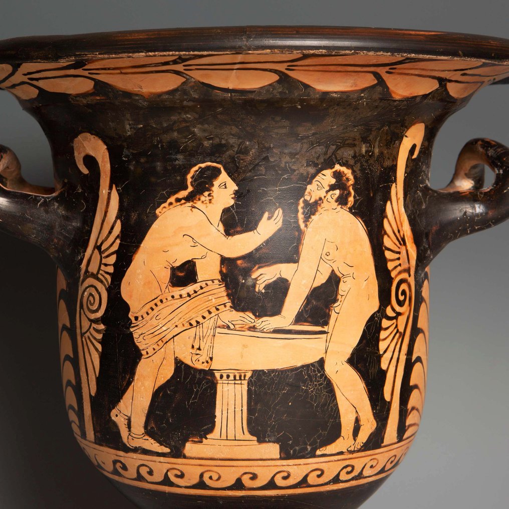 Magna Graecia, Paestum Pottery Paestum Bell Krater of Asteas Painter. 4th century BC. 31 cm H. TL Tested. Spanish Export License. #1.2