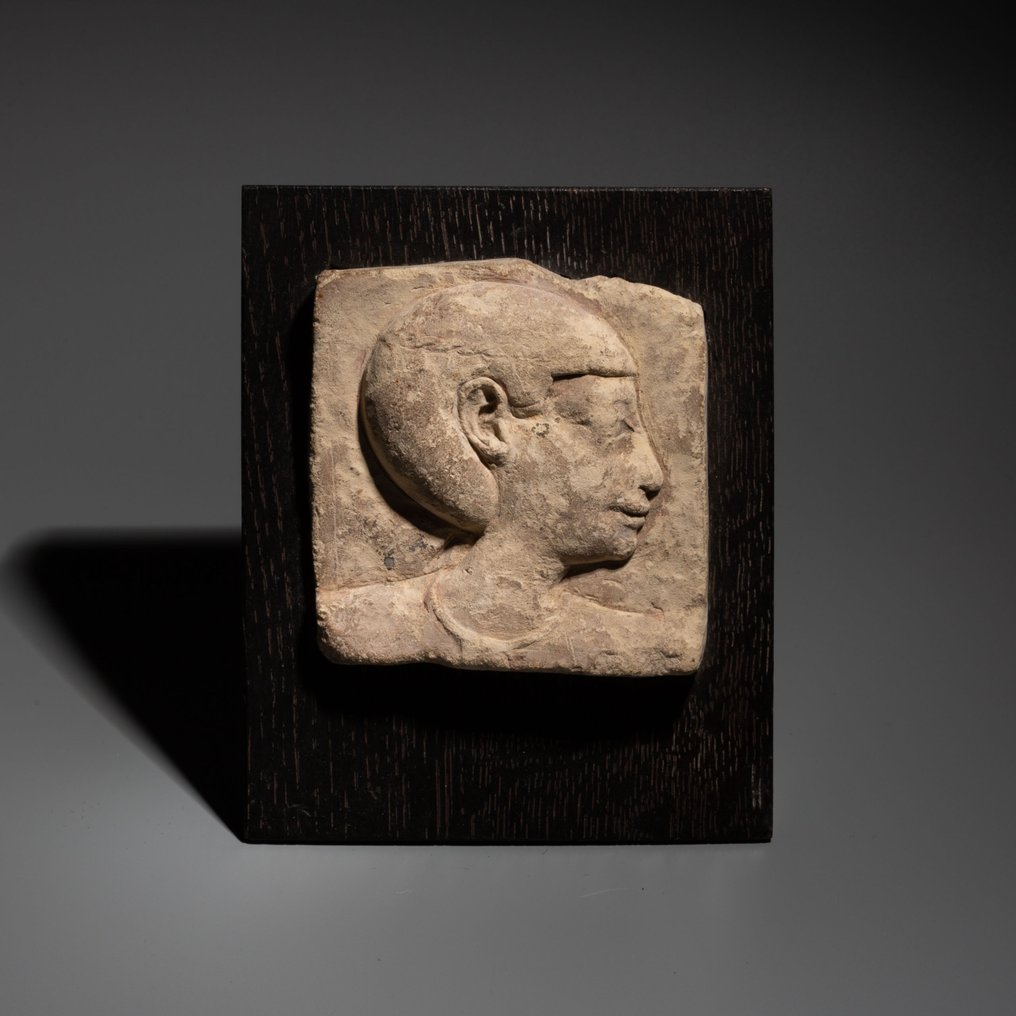 Muinainen Egypti Kivi Kuvanveistäjä Khereduankhin (Imhotepin äiti) mallireliefi. Ptolemaioksen kausi, 332-30 eaa. Korkeus #2.1