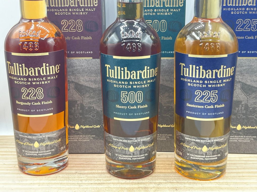 Tullibardine 228 Burgundy - 500 Sherry - 225 Sauternes - 70cl - 3 bottles #1.0
