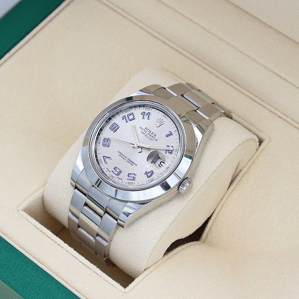 Rolex - Datejust II - Silver with Blue Numerals Dial - 116300 - Unisex - 2011-nutid #2.1
