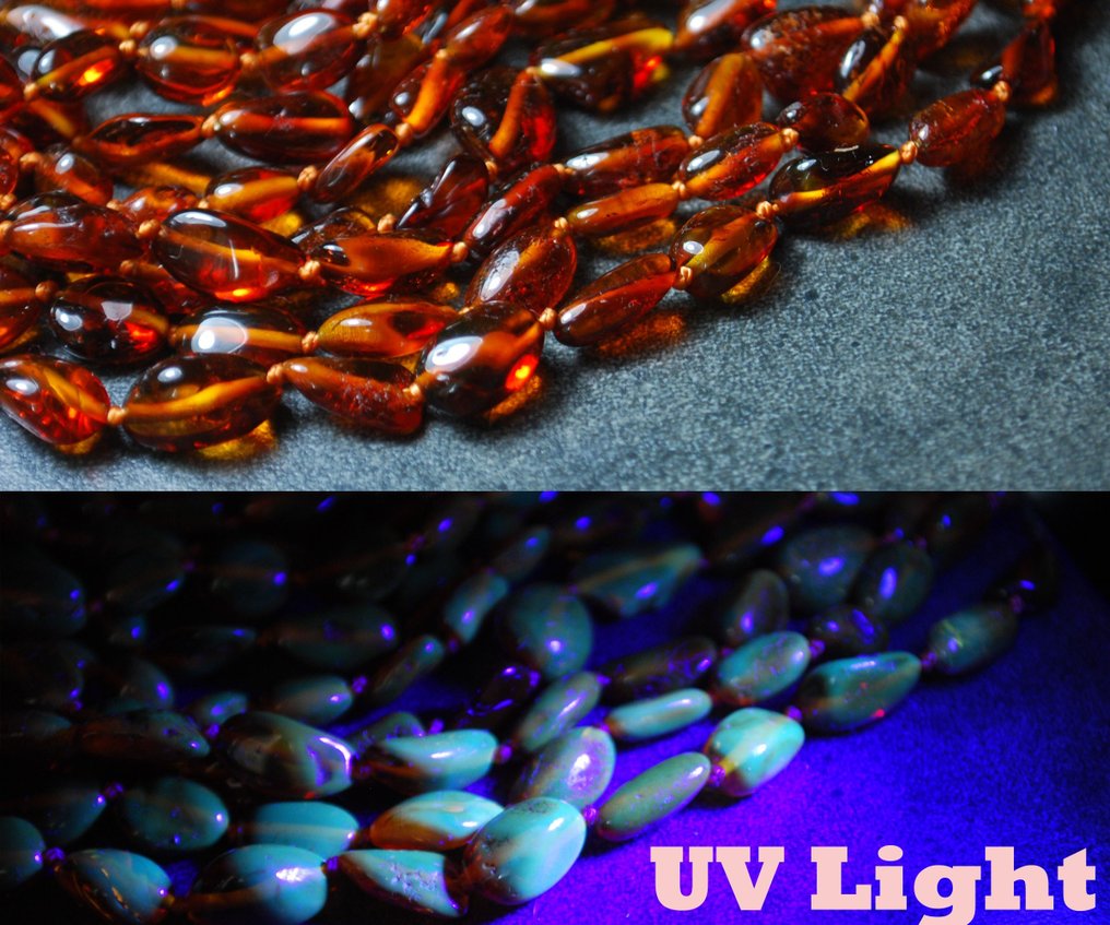 Εξαιρετικά μακρύ κολιέ από κεχριμπάρι 120 εκ. - Βαλτικό κεχριμπάρι - Λιθουανία - τέλη του 20ού και αρχές του 21ου αιώνα #1.0