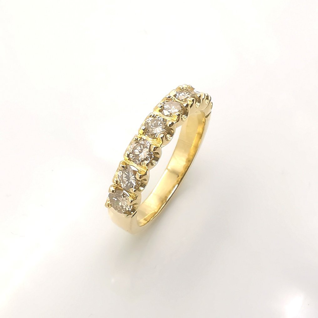 18 kt. Sárga arany - Gyűrű - 0.88 ct Gyémánt #1.2