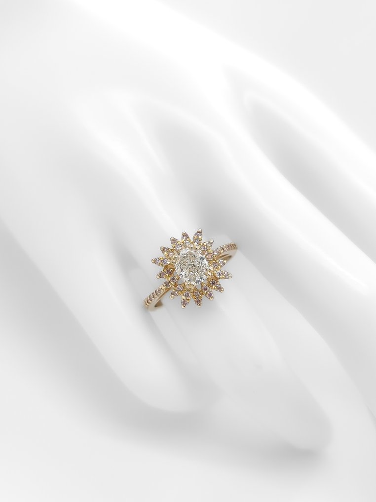 Ring Gelbgold -  1.31ct. tw. Diamant  (Natürlich) #2.1
