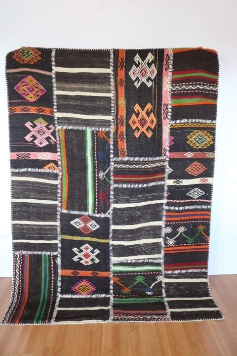 拼布（手工制作） - 凯利姆平织地毯 - 238 cm - 168 cm #1.1