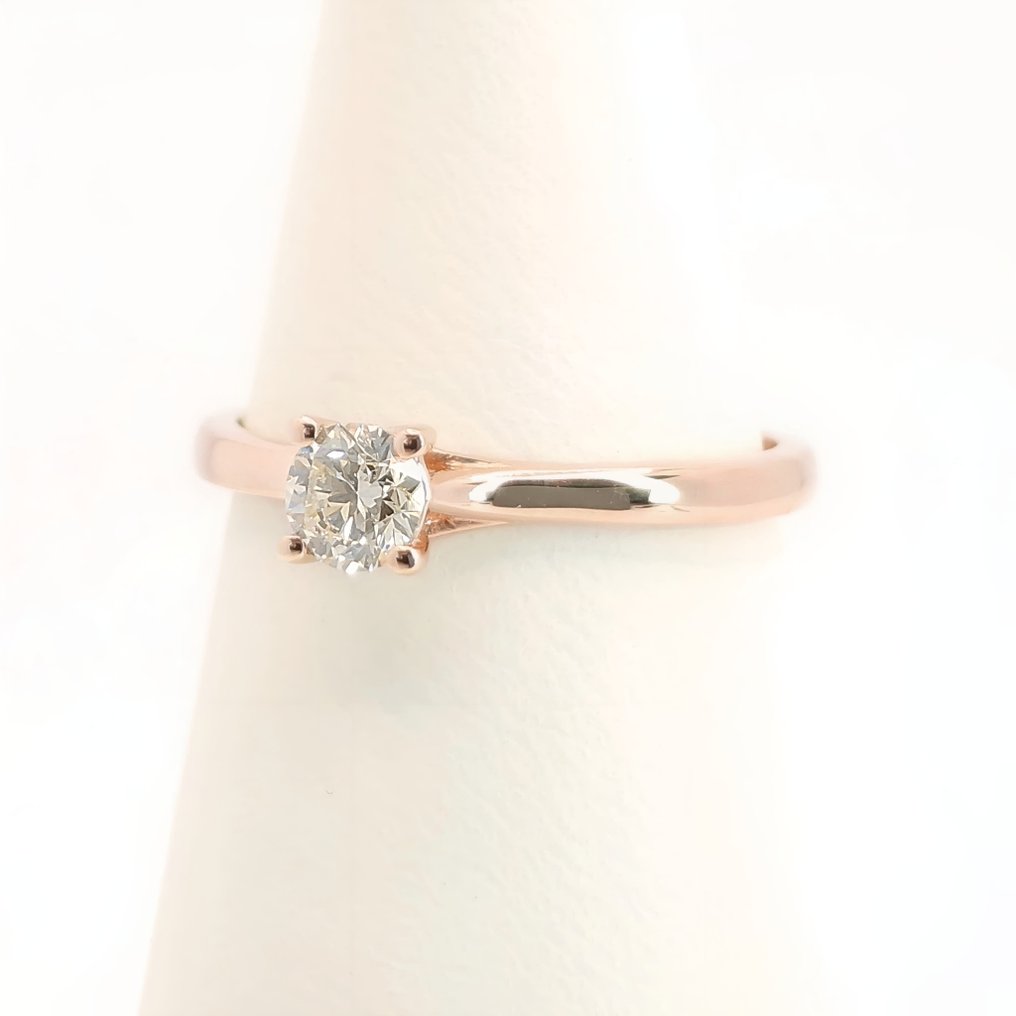 Anello - 14 carati Oro rosa -  0.37 tw. Diamante  (Naturale) #1.2