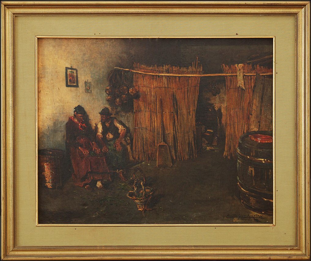 Camillo Gioja Barbera  (1829-1906) - Conversazione in taverna #1.0