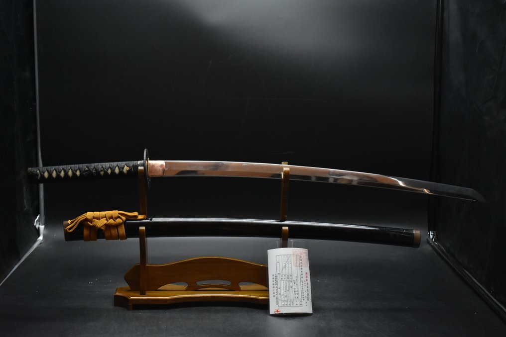 武士刀 - 日本刀古董江戶 koshirae 劍簽名：“Saijo~ ju~ Nyu~do~ saku”，日期為 1937 年 - - 日本 #1.1
