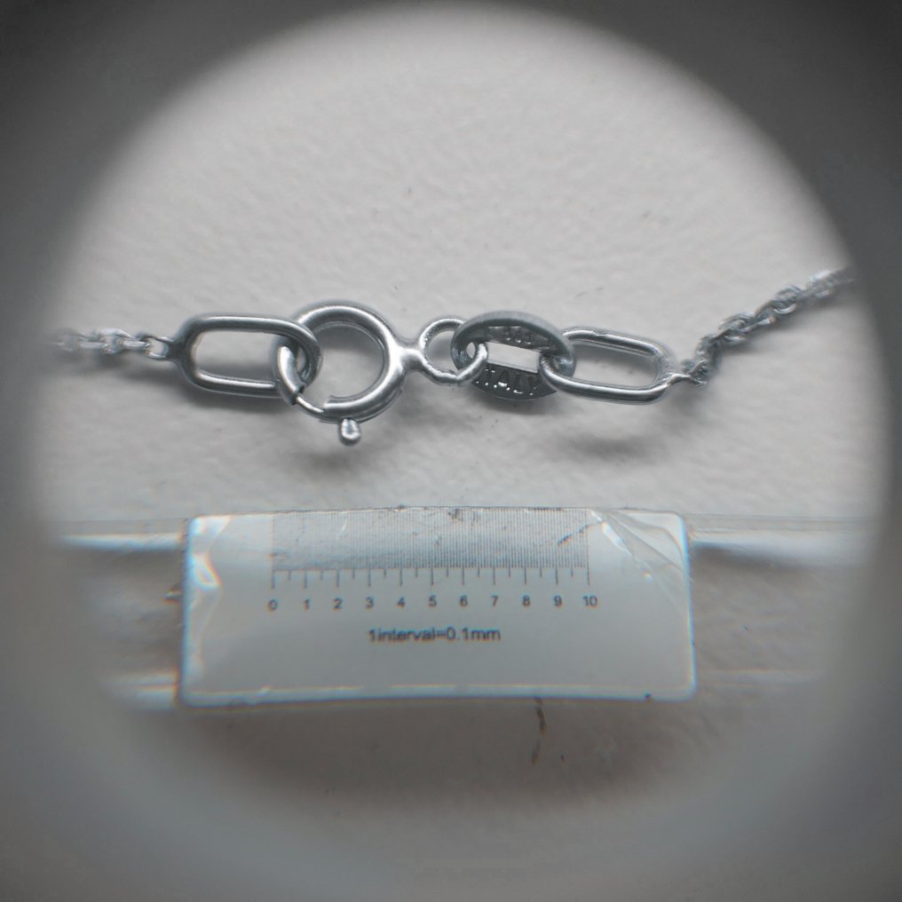 Κολιέ με μενταγιόν - 14 καράτια Λευκός χρυσός -  0.51ct. tw. Διαμάντι (Φυσικό)  - Διαμάντι #4.3