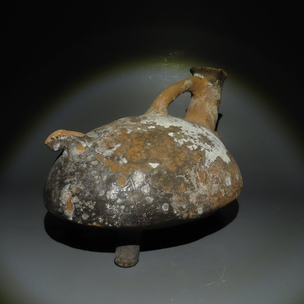 Edad del Bronce Terracota Contenedor de Askos con forma de pájaro. III-II milenio antes de Cristo. 22,5 cm de largo. #2.1