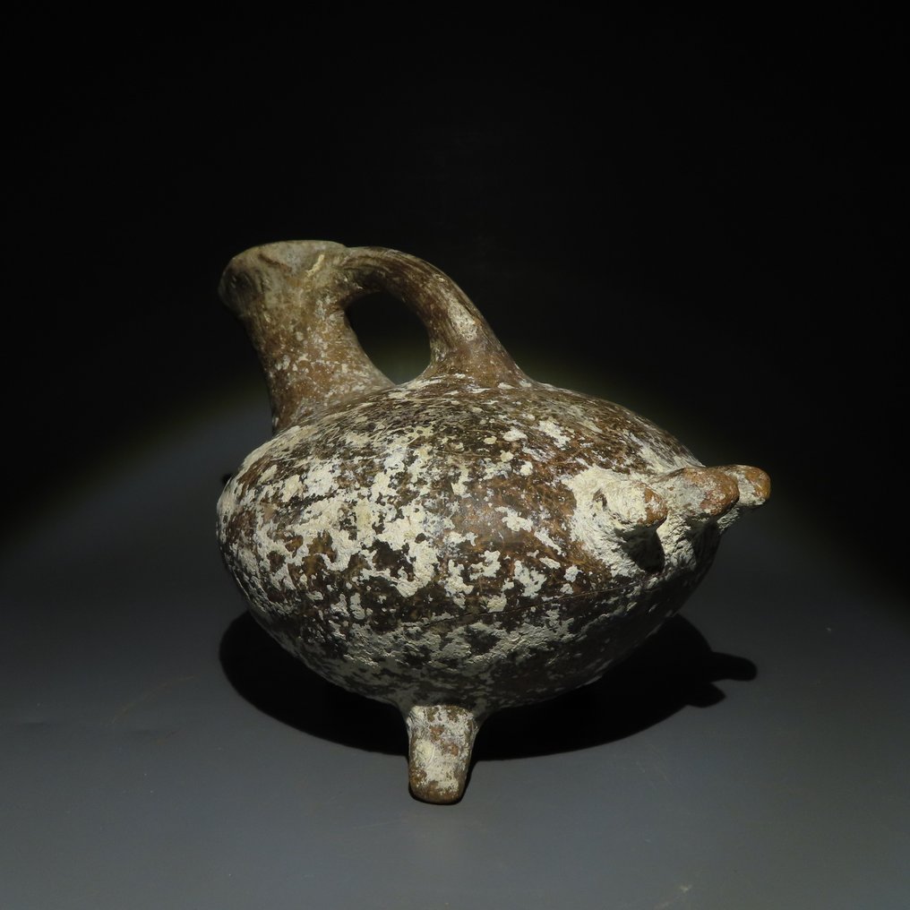 Εποχή του Χαλκού Terracotta Askos σε σχήμα πουλιού. 3η-2η χιλιετία π.Χ. 13,5 εκ. ύψος. #1.0