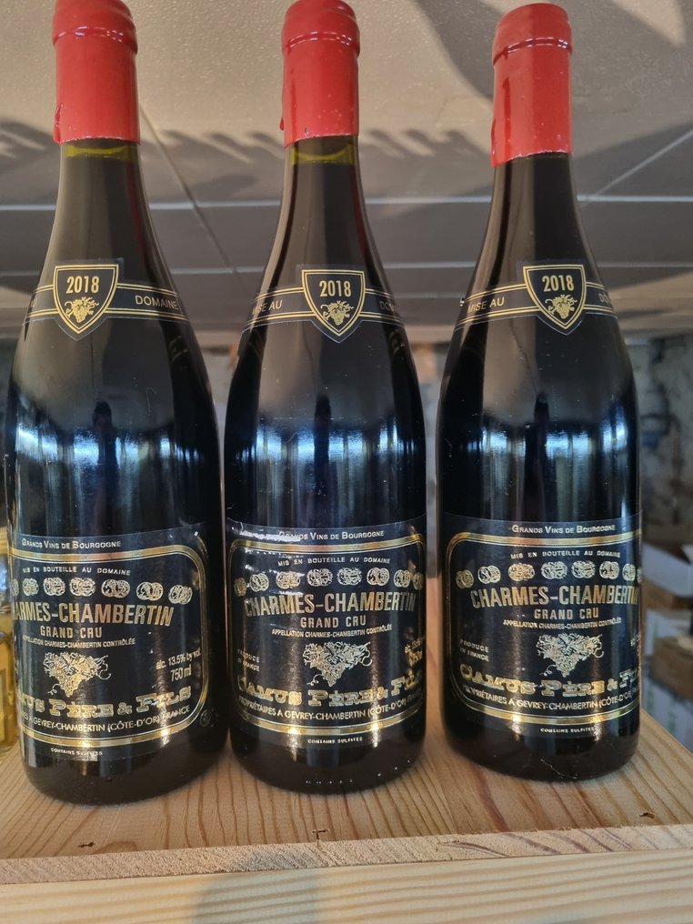 2018 Domaine Camus Père et Fils - Charmes-Chambertin Grand Cru - 3 Flasker (0,75 L) #1.0