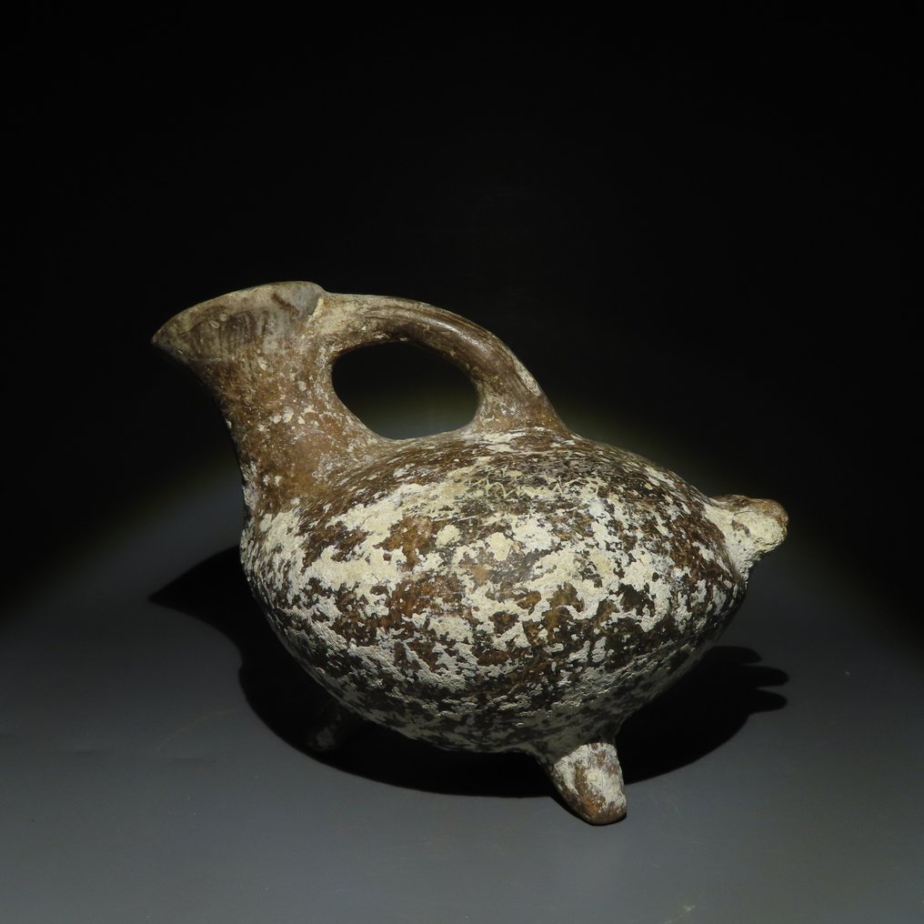 Εποχή του Χαλκού Terracotta Askos σε σχήμα πουλιού. 3η-2η χιλιετία π.Χ. 13,5 εκ. ύψος. #1.0