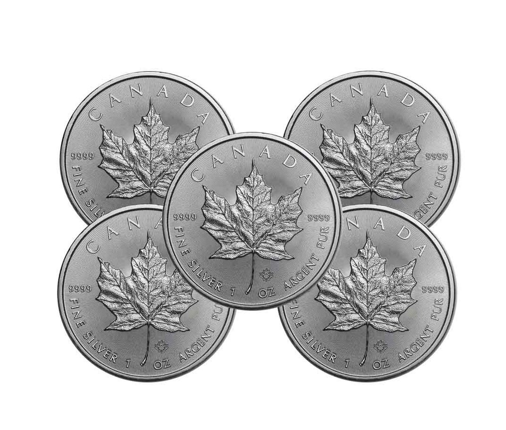 Canada. 2024 Canadian Maple Leaf coin in capsule, 5 x 1 oz Catawiki