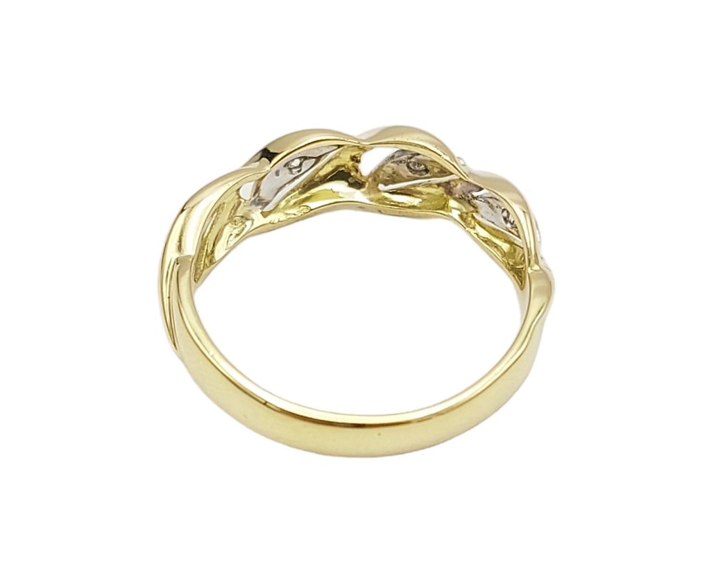 Damiani - 18 kt Gelbgold, Weißgold - Ring - 0.04 ct Diamant #2.1