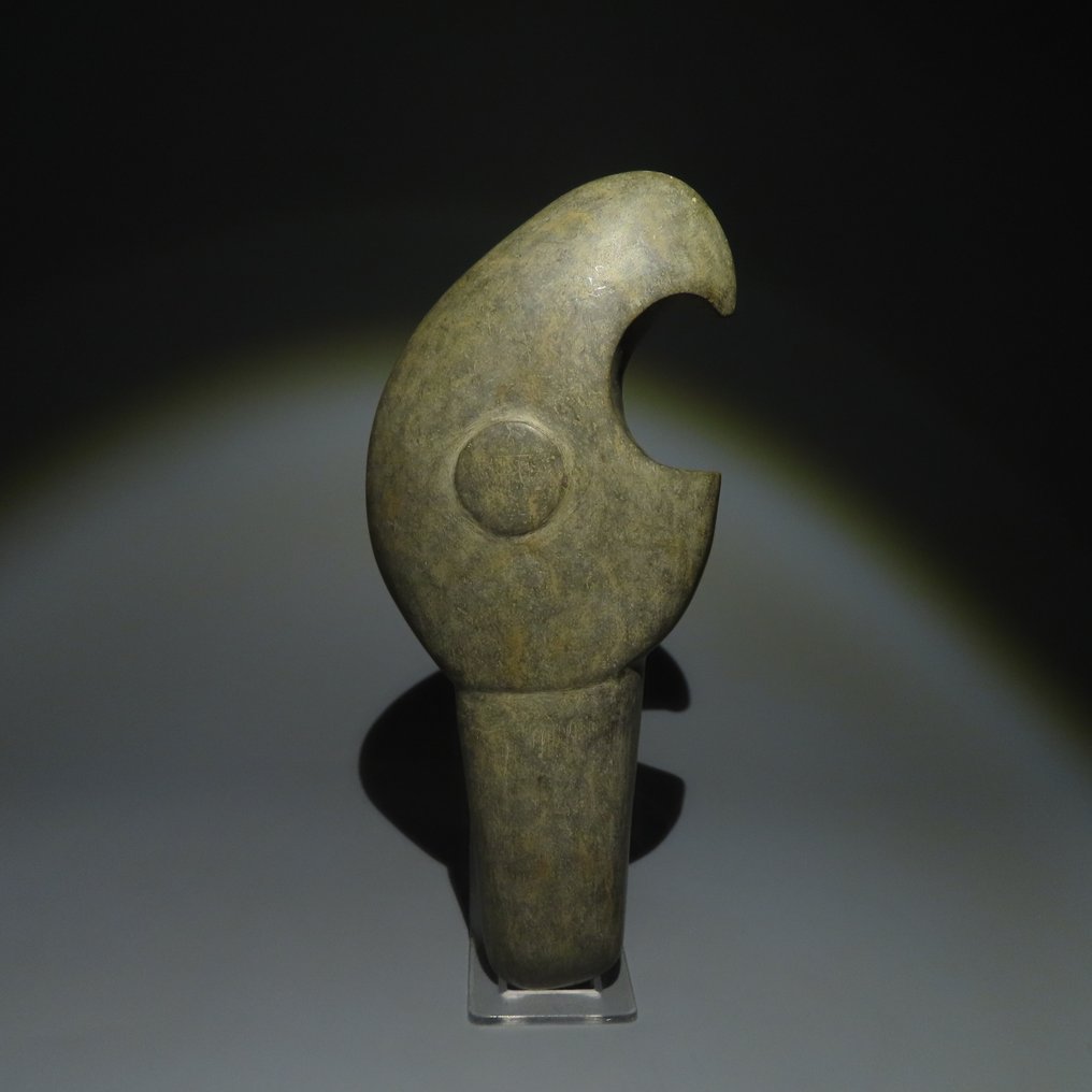 Μαπούτσε, Χιλή Πέτρα Τελετουργικό σκήπτρο. 1200 - 1500 μ.Χ. 20,8 cm Υ. Με άδεια Ισπανικής Εισαγωγής. #1.1