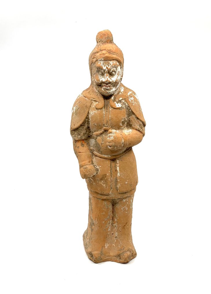 Antico cinese Terracotta Figura del soldato - 36 cm #1.1