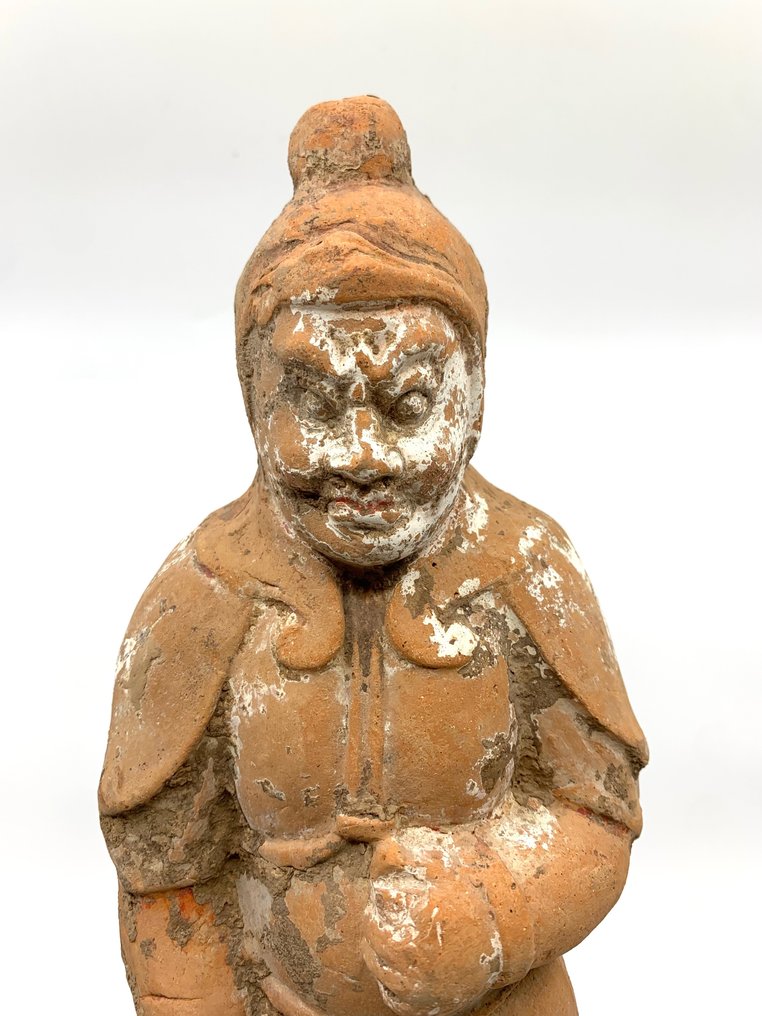 Antico cinese Terracotta Figura del soldato - 36 cm #1.2