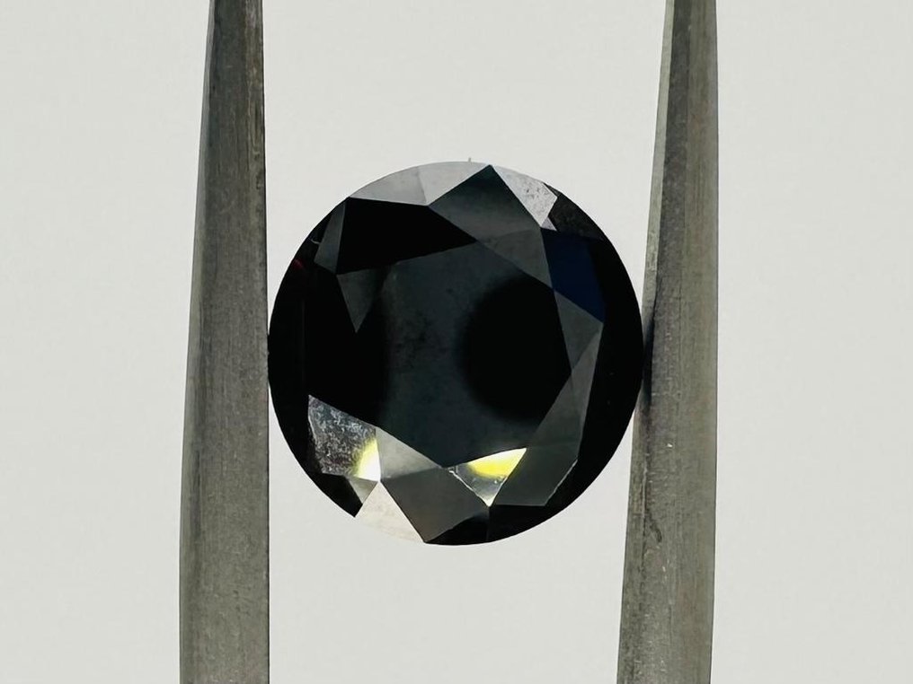 1 pcs Diamant - 2.13 ct - Briljant, Rond - Kleurbehandeld - fancy donkerbruin - Niet vermeld op certificaat #3.1