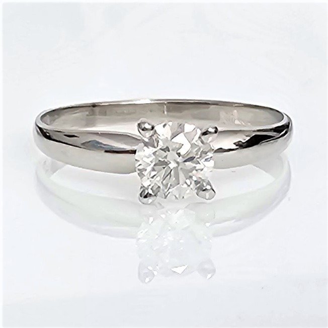 14 karat Hvidguld - Ring - Klarhedsforbedret 0.53 ct Diamant #1.1