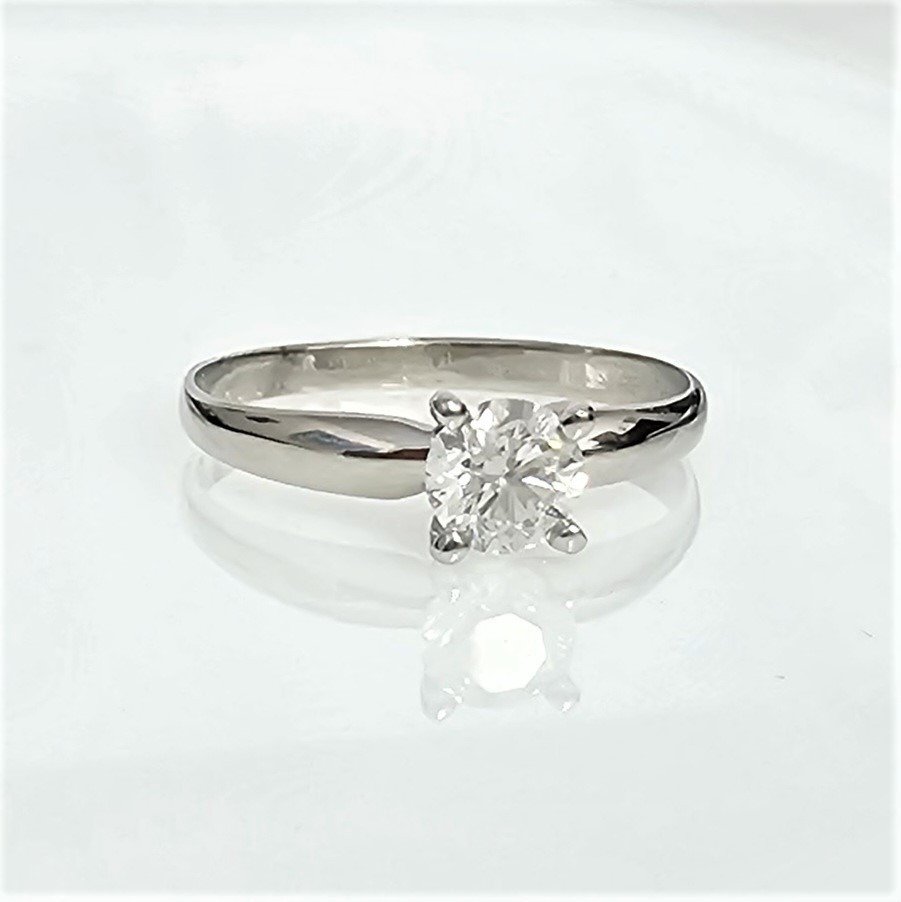 14 karat Hvidguld - Ring - Klarhedsforbedret 0.53 ct Diamant #2.1