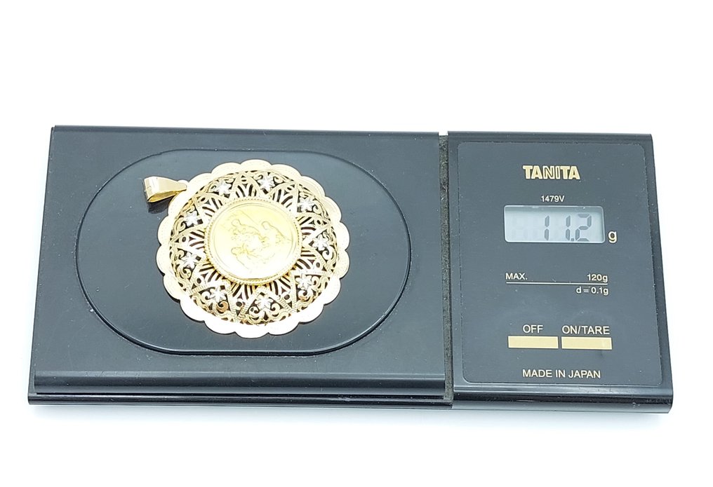 墜飾 - 18 克拉 黃金, 白金 #4.3