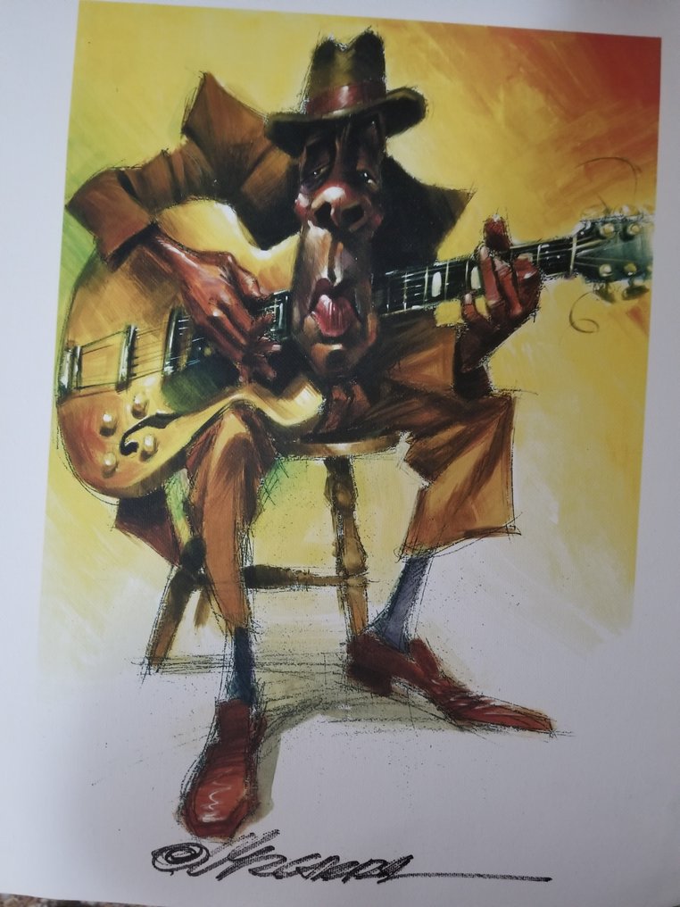 Joan Vizcarra - 9 pinturas rock & blues joan vizcarra COA #2.1