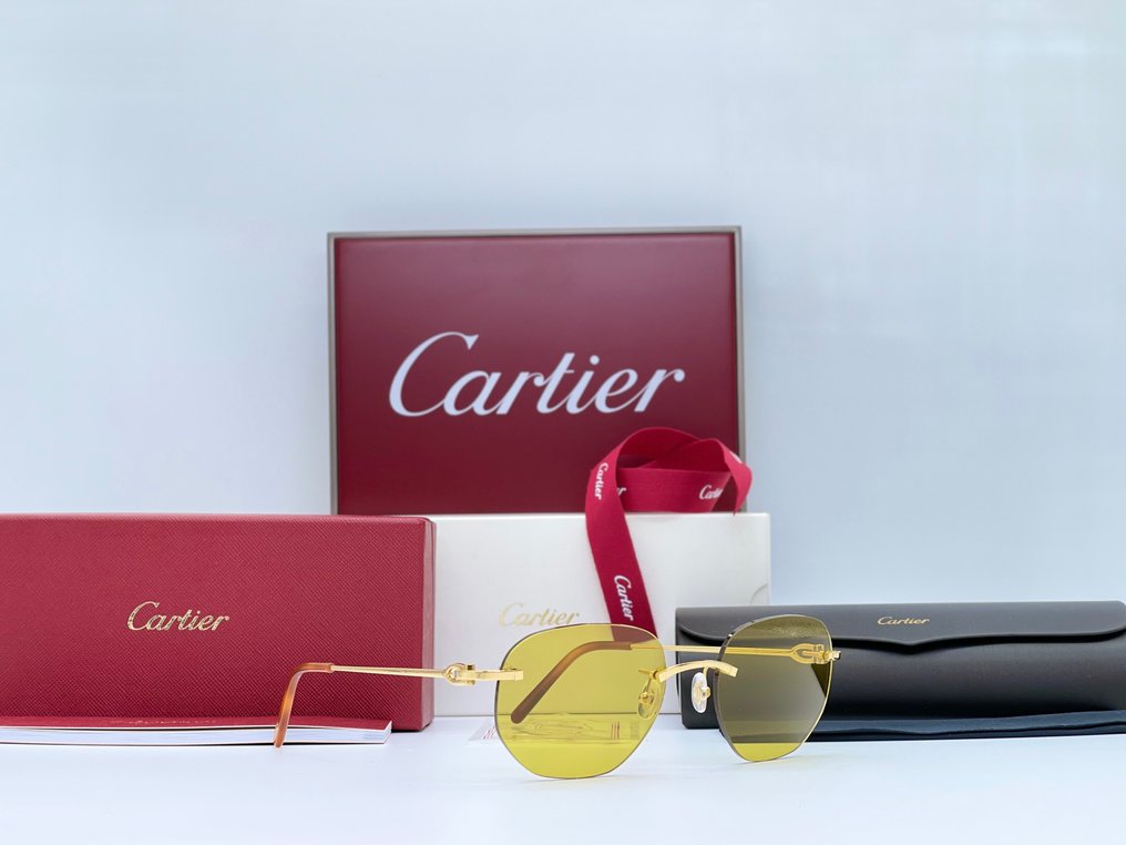 Cartier - Harmattan Gold Planted 18k - Ochelari de soare #1.1