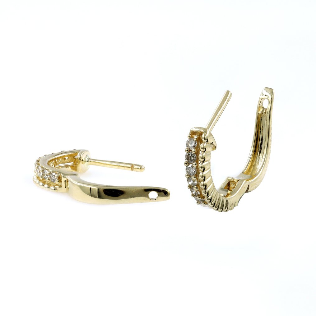 Boucles d'oreilles - 14 carats Or jaune -  0.21ct. tw. Diamant (Naturelle)  #4.3