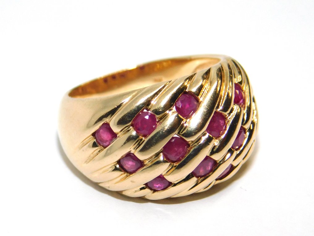 Cocktail ring Yellow gold Ruby #2.2