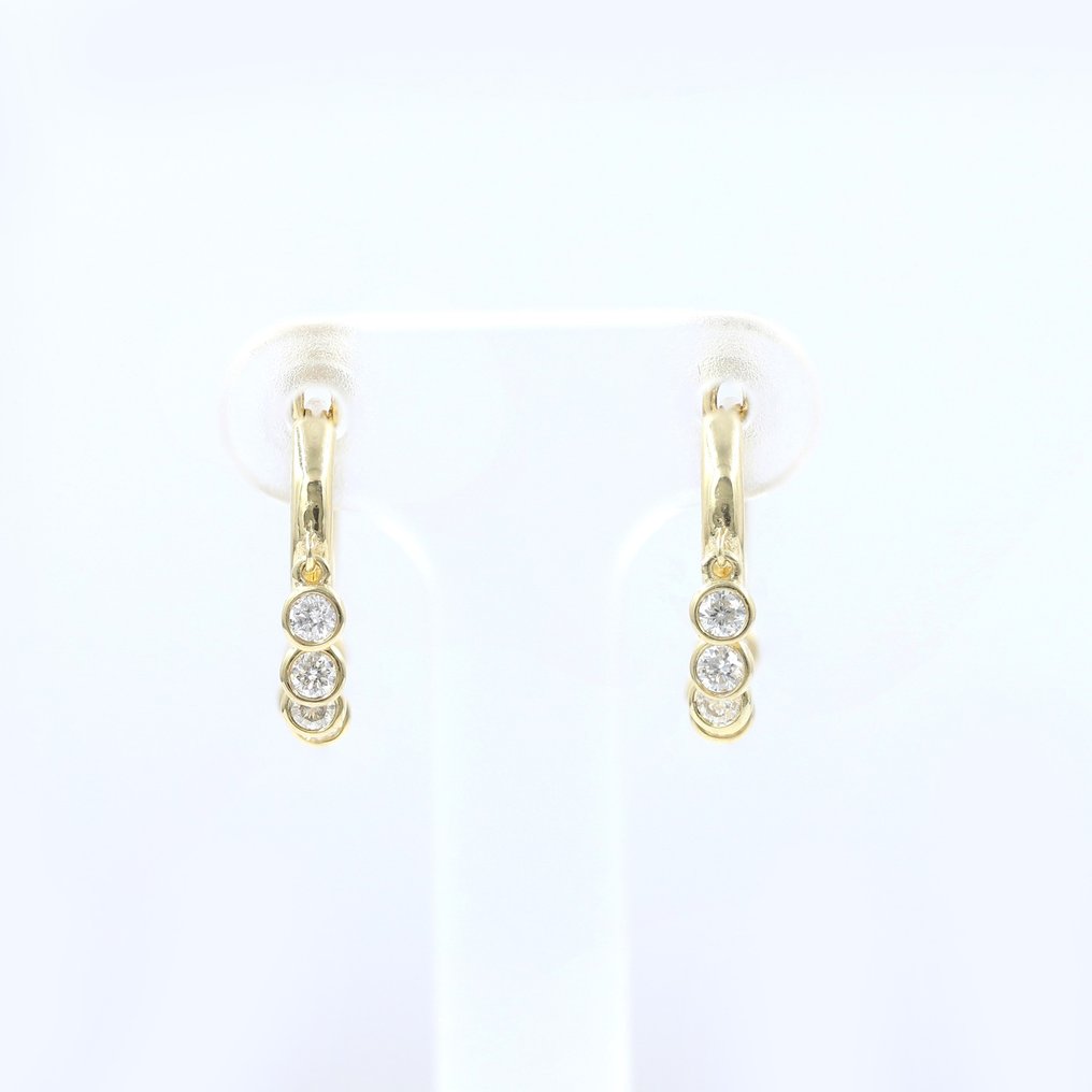 Boucles d'oreilles - 14 carats Or jaune -  0.37ct. tw. Diamant  (Naturelle) #1.1