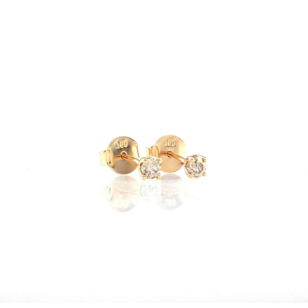 Senza Prezzo di Riserva - Orecchini - 18 carati Oro giallo -  0.27ct. tw. Diamante  (Naturale) #2.1