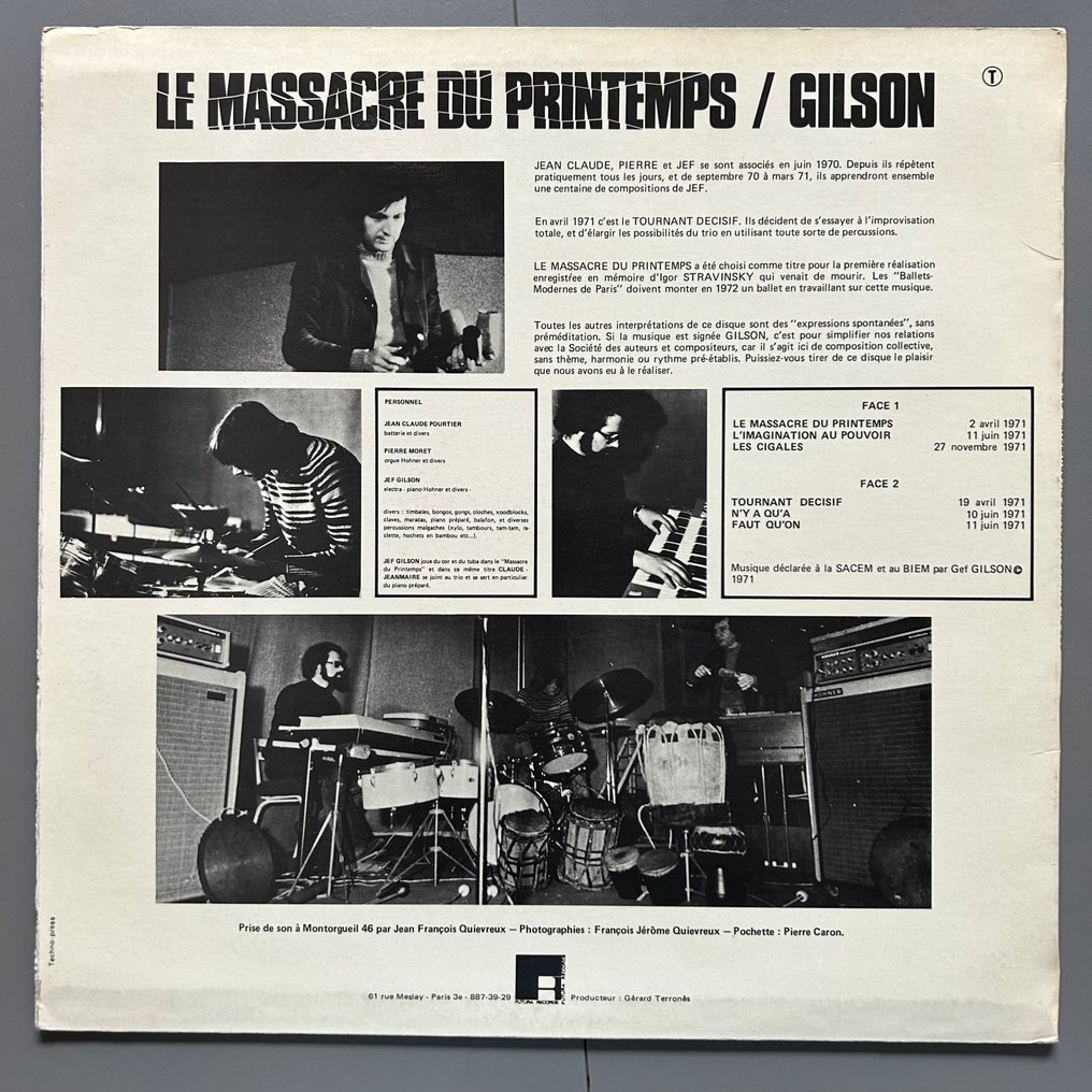 Jef Gilson - Le Massacre Du Printemps - LP Album - Erstpressung - 1971/1971 #1.2