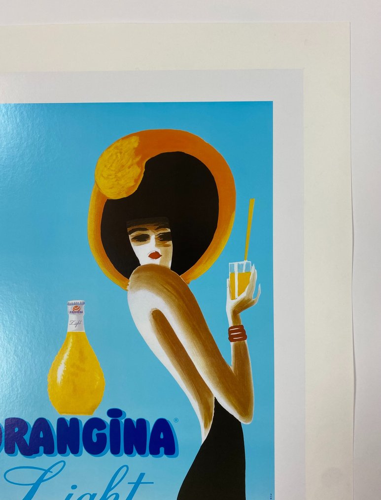 Bernard Villemot - L'Orangina Light est arrivé! (Linen backed on canvas) - 1980s #4.3
