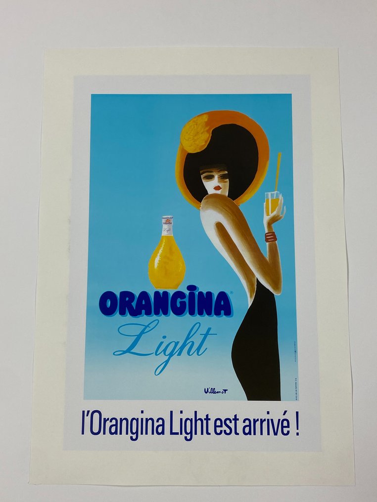 Bernard Villemot - L'Orangina Light est arrivé! (Linen backed on canvas) - 1980s #2.1