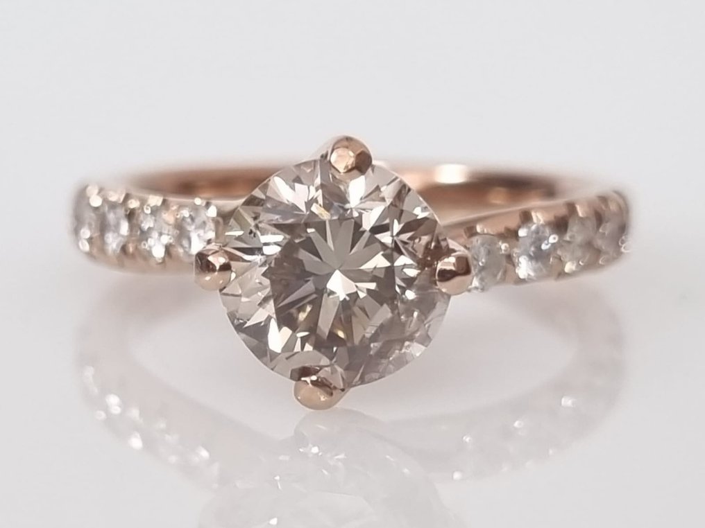 14 karat Pink guld - Ring - 1.44 ct Diamant - Diamanter #2.2