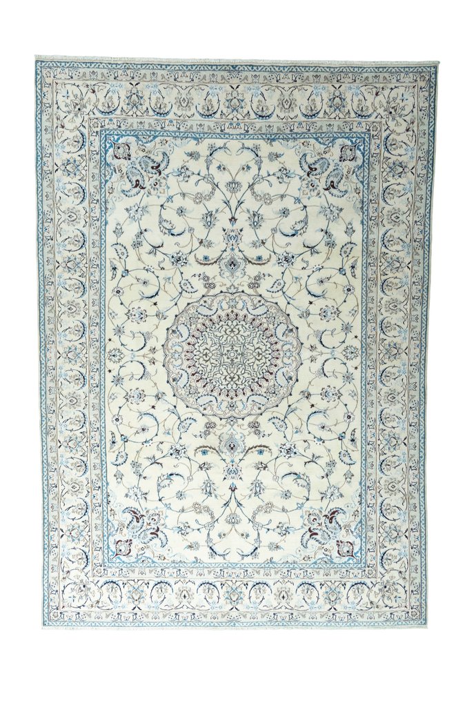 Nain - 非常精緻的絲綢波斯地毯 - 小地毯 - 356 cm - 246 cm #2.1