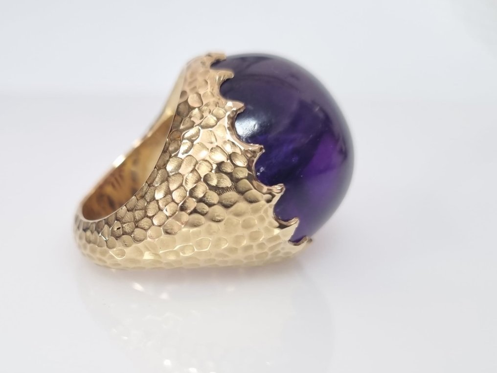 18 kt. Yellow gold - Ring - 42.12 ct Amethyst #3.2