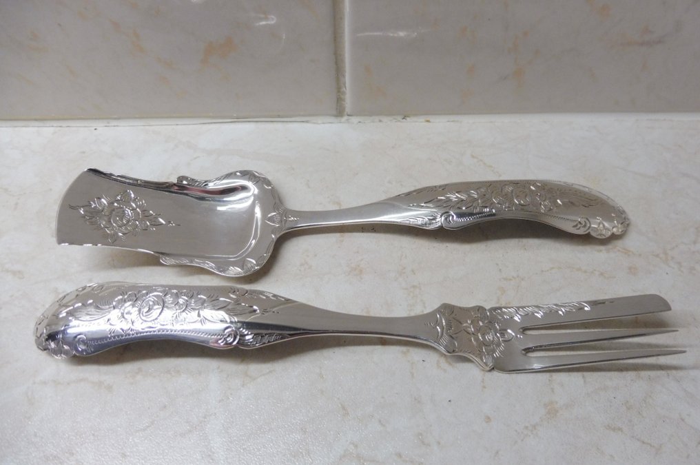 Biedermeier gemberset - 833 zilver - Amsterdam - Σετ τζίντζερ (2) - 1858 #1.0